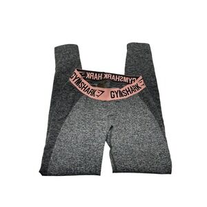 Gymshark Leggings Womens Gray Pink High Waisted Workout Athleisure Tights